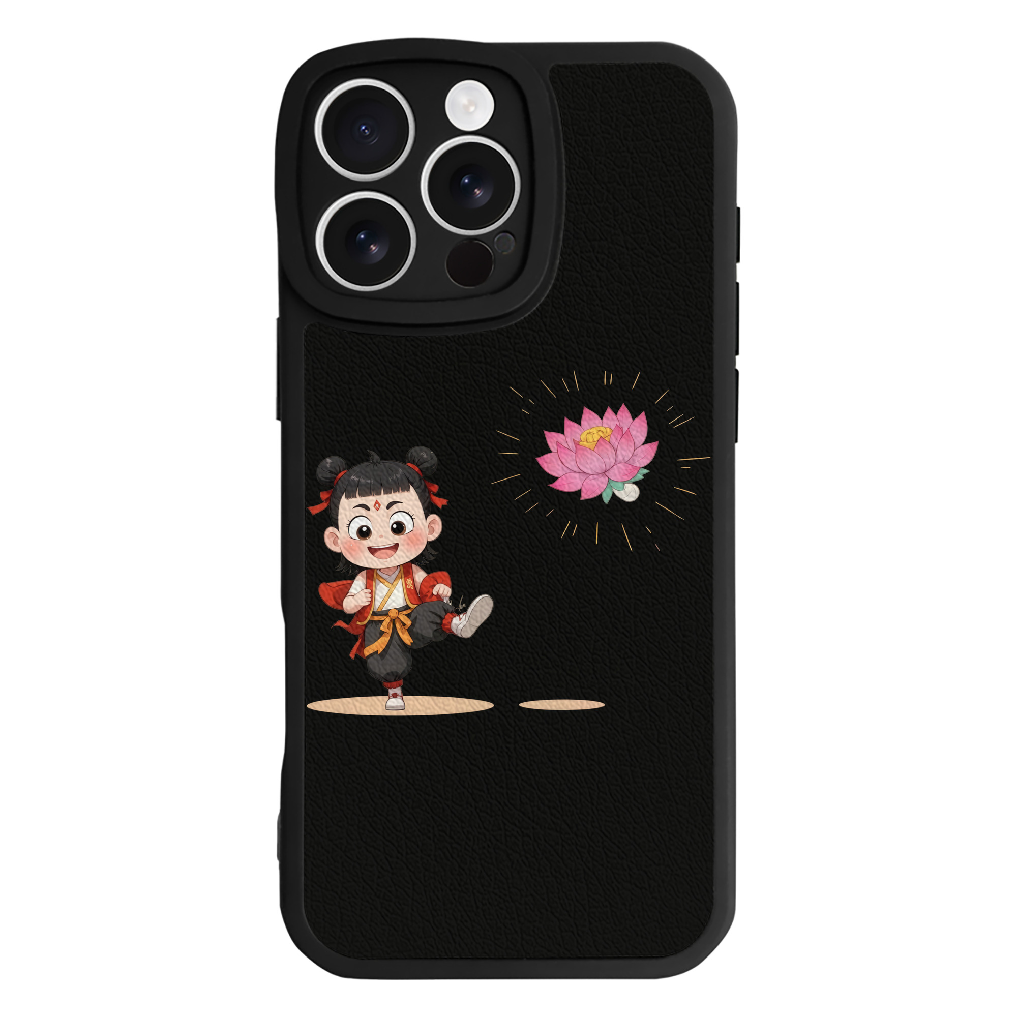 （画像用） Ne Zha 2 ナタ 魔童の大暴れ 【iPhone 16シリーズ対応】シリコンスマホケース（レザー調） 材質：シリコン